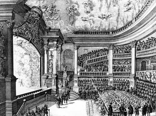 Komodienhaus-am-taschenberg-klengel-ca1760 lithografie von lehmann und opitz stadtische galerie dresden