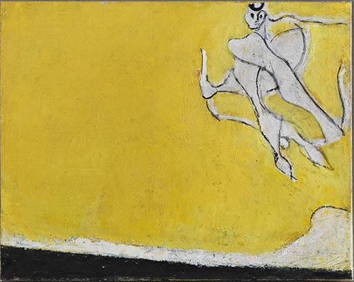 01 osvaldo licini angelo ribelle su fondo canarino- 1951