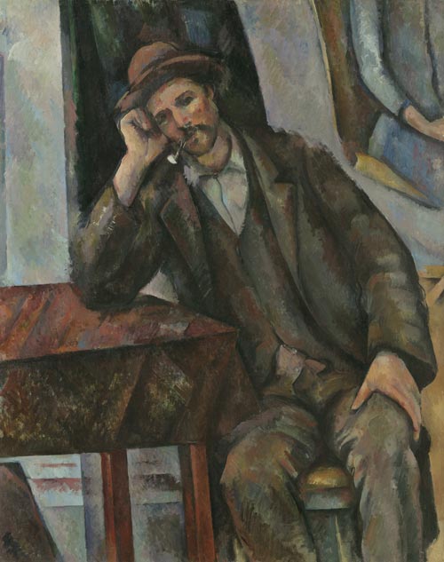 3 paul cezanne lhomme la pipe le fumeur 1890-1893 moscou muse dtat des beaux-arts pouchkine