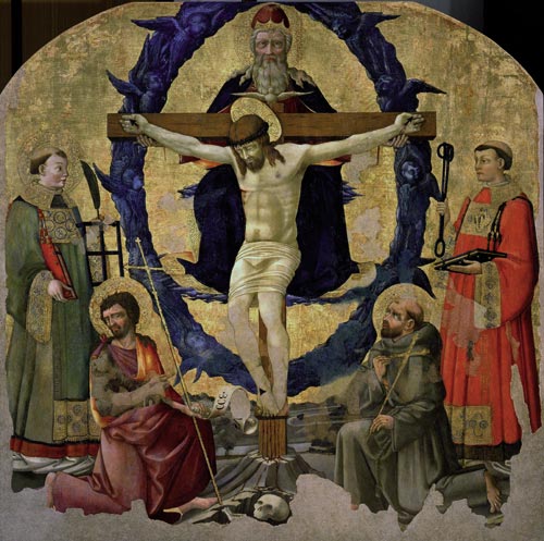 5 neri di bicci la trinita con i santi lorenzo giovanni battista leonardo e francesco 1463