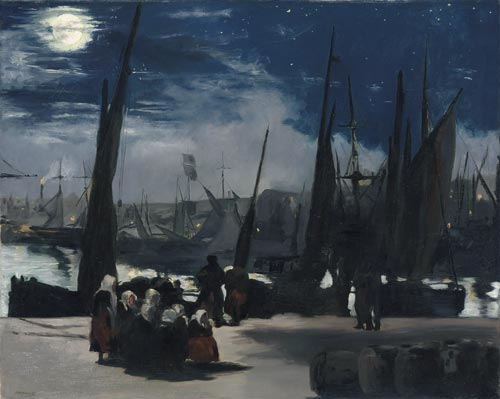 7 edouard manet chiaro di luna sul porto di boulogne 1869
