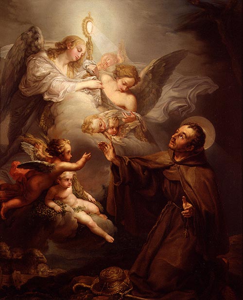 Bernardo lopez apparizione dell eucarestia a san pasquale baylon 1811