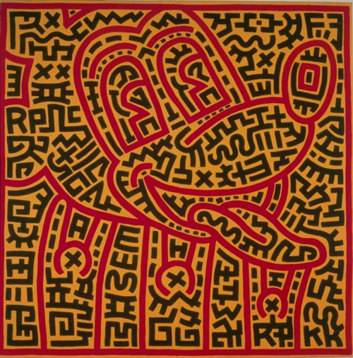 2 keith-haring untitled 1983 olio su tela 160x160cm