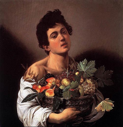 2 ragazzo con canestro di frutta