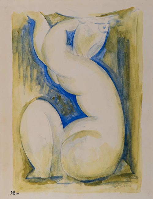3 amedeo modigliani cariatide a genoux 1913 circa