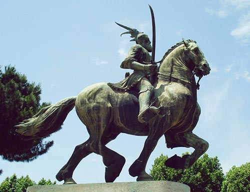 10 statua equestre skandeberg piazza albania roma 1968 romano romanelli