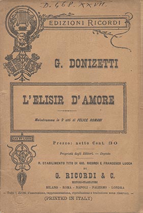Lelisir damore libretto