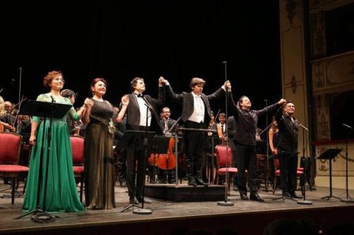 Rossini Opera Festival 2017, un momento durante gli applausi al termine dell'esecuzione del 'Stabat Mater'